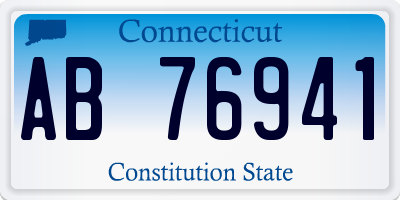 CT license plate AB76941