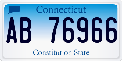 CT license plate AB76966