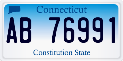 CT license plate AB76991