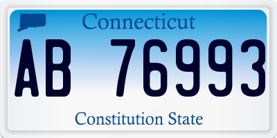 CT license plate AB76993