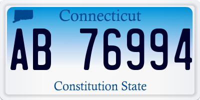 CT license plate AB76994