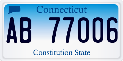 CT license plate AB77006