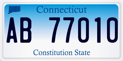 CT license plate AB77010