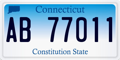 CT license plate AB77011