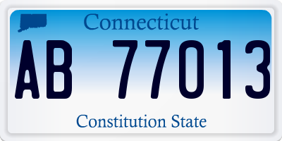 CT license plate AB77013