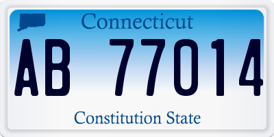 CT license plate AB77014