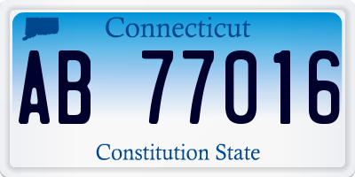 CT license plate AB77016