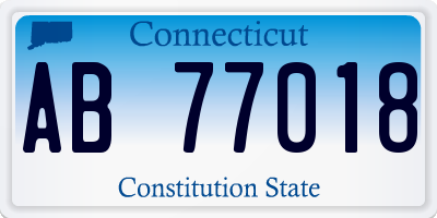 CT license plate AB77018