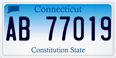 CT license plate AB77019