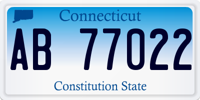 CT license plate AB77022