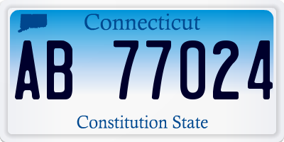 CT license plate AB77024