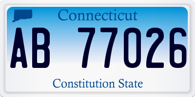 CT license plate AB77026