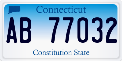 CT license plate AB77032