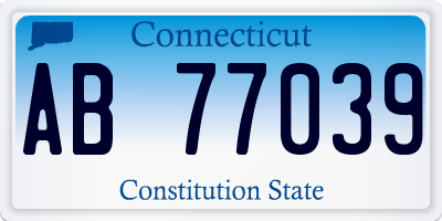 CT license plate AB77039