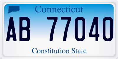 CT license plate AB77040