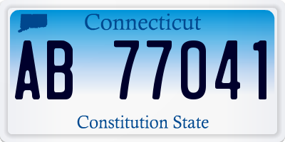 CT license plate AB77041