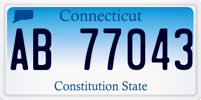 CT license plate AB77043