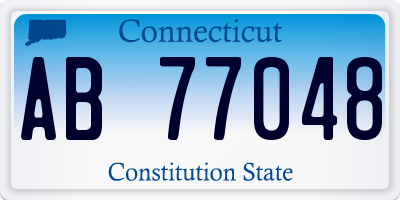 CT license plate AB77048