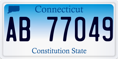 CT license plate AB77049