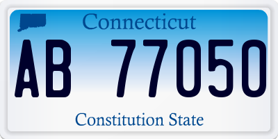 CT license plate AB77050