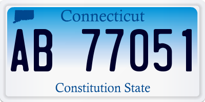 CT license plate AB77051