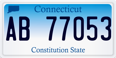 CT license plate AB77053