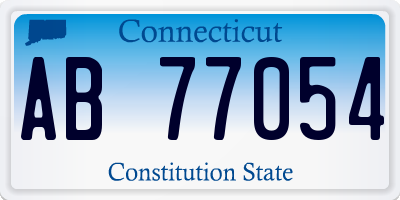 CT license plate AB77054