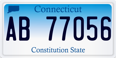 CT license plate AB77056