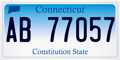 CT license plate AB77057