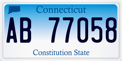 CT license plate AB77058