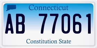 CT license plate AB77061