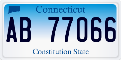 CT license plate AB77066