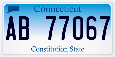 CT license plate AB77067