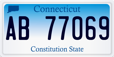 CT license plate AB77069