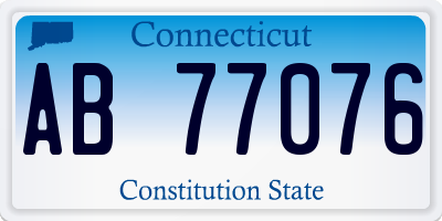 CT license plate AB77076