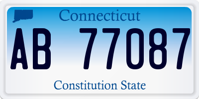 CT license plate AB77087