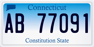 CT license plate AB77091