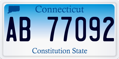 CT license plate AB77092