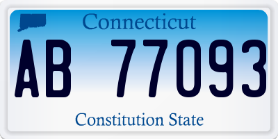 CT license plate AB77093