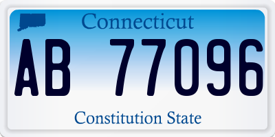 CT license plate AB77096