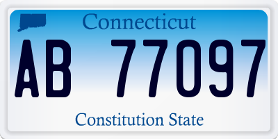 CT license plate AB77097