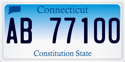 CT license plate AB77100