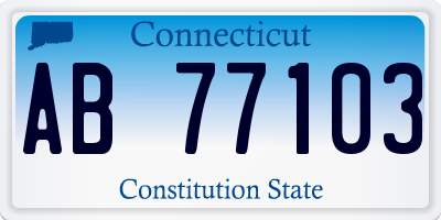 CT license plate AB77103