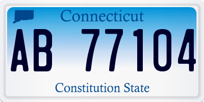 CT license plate AB77104