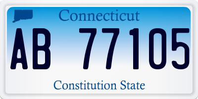 CT license plate AB77105