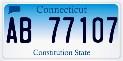 CT license plate AB77107