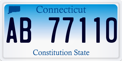 CT license plate AB77110