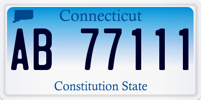 CT license plate AB77111