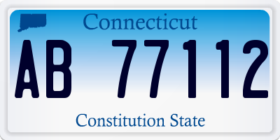 CT license plate AB77112