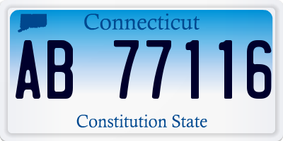 CT license plate AB77116